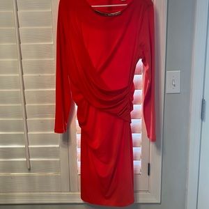Melon colored long sleeves Michael Kors dress never worn size L